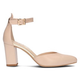 Læder pumps Filippo 2058 beige