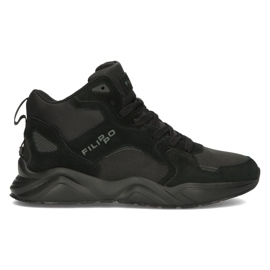 Læder Trekking Filippo MTR3089 / 21 Bk sort
