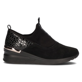 Læder Sneakers Filippo DP1689 / 22 Bk Bk Sort
