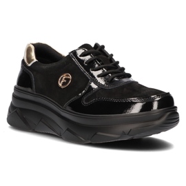 Læder Sneakers Filippo DP3185 / 22 Bk sort