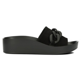 Læder hjemmesko Filippo DK3593 / 22 Bk sort