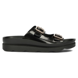 Læder hjemmesko Filippo DK3599 / 22 Bk sort