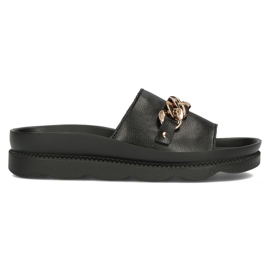 Læder hjemmesko Filippo DK3597 / 22 Bk sort