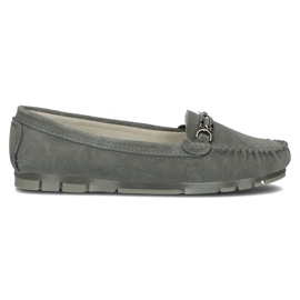 Læder loafers Filippo DP1202 / 22 Gr grå