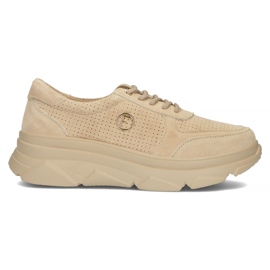 Lædersneakers Filippo DP2138 / 22 Be Be beige