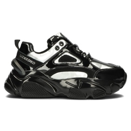 Læder Sneakers Filippo BJ1848-SP sølv sort