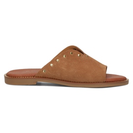 Læder hjemmesko Filippo LH-425 Camel brun