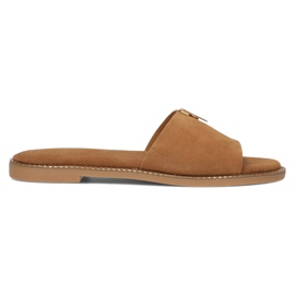 Læder hjemmesko Filippo LH-200 Camel brun