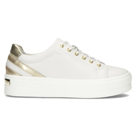 Lædersko FILIPPO DP3530 / 22 Wh hvid gylden