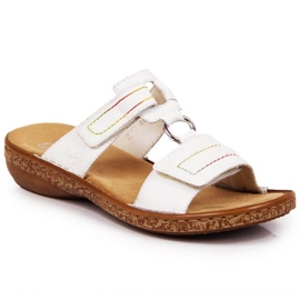 Velcro læder Rieker W RKR511 hvid