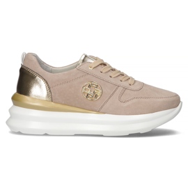 Lædersneakers Filippo DP3505 / 22 Be beige gylden