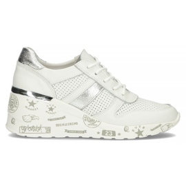 Læder Sneakers Filippo DP3550 / 22 Wh hvid