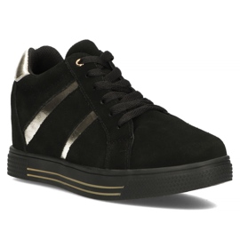 Læder Sneakers Filippo DP3549 / 22 Bk sort