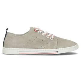 Lædersko Filippo DP3507 / 22 Gr grå