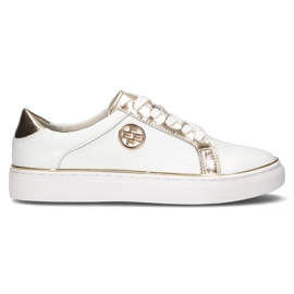 Lædersneakers FILIPPO DP3617 / 22 Wh hvid