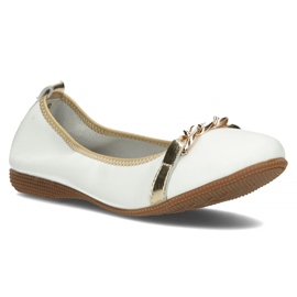 Læderballerinaer Filippo DP3709 / 22 Wh hvid