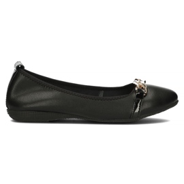 Læderballerinaer Filippo DP3709 / 22 Bk sorte