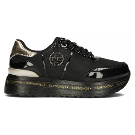 Læder Sneakers Filippo DP3688 / 22 Bk sort
