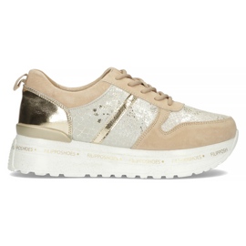 Lædersneakers Filippo DP3691 / 22 Be Go beige gylden