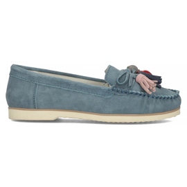 Læder loafers Filippo DP3512 / 22 Nv marineblå marine blå