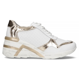 Læder Sneakers Filippo DP3693 / 22 Wh hvid gylden