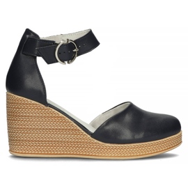 Lædersandaler Filippo DP3519 / 22 Nv marineblå