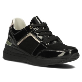Lædersneakers Filippo DP2003 / 22 Bk Bk sort