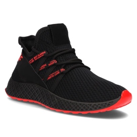 Sorte sneakers Filippo MTN1480 / 22 Bk Rd rød