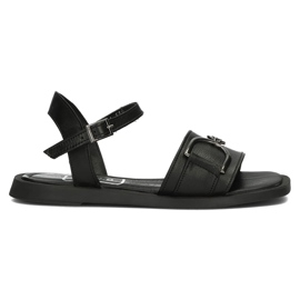 Lædersandaler Filippo DS3901 / 22 Bk sorte
