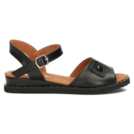 Lædersandaler Filippo DS3913 / 22 Bk sorte