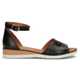 Lædersandaler Filippo DS3914 / 22 Bk sorte