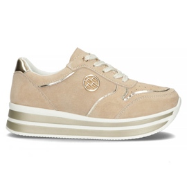 Lædersneakers Filippo DP3682 / 22 Be beige