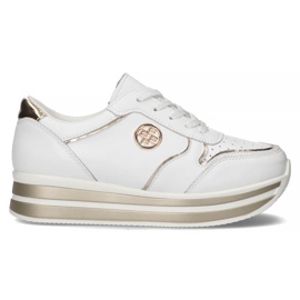 Læder Sneakers Filippo DP3682 / 22 Wh hvid