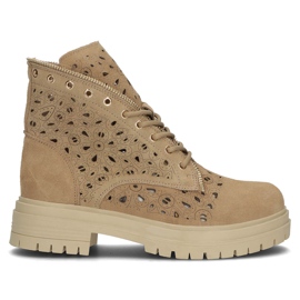 Læderstøvler Filippo DBT3717 / 22 Vær beige