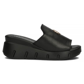 Læder hjemmesko Filippo DK3596 / 22 Bk sort