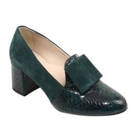 PA2 Diana Green Suede Snakeskin Pumps grøn