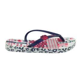 Navy Blue Flip -Flops med Ipanema Vandmønstre 81640 Navy Blue blå