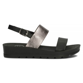 Filippo DS3612 / 22 Bk sorte sandaler sølv