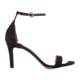 Marco Shoes Elegante sandaler lavet af naturligt ruskind sort