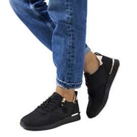 Sorte Ancaster lædersneakers gylden