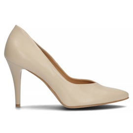Læder pumps Filippo 2058 beige
