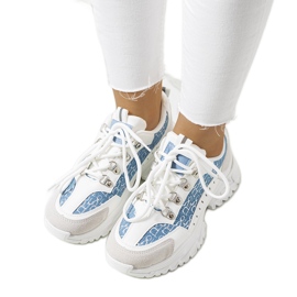 Hvide og blå damesneakers fra Remmers