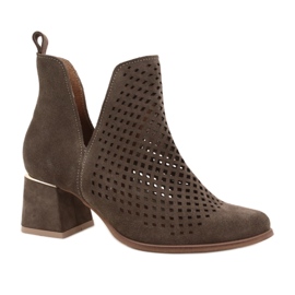 Lewski Shoes Ruskind Openwork Støvler Lewski Sko 3165 jordvelour flerfarvet