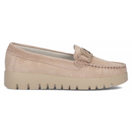 Læder loafers Filippo DP3334 / 22 Be beige