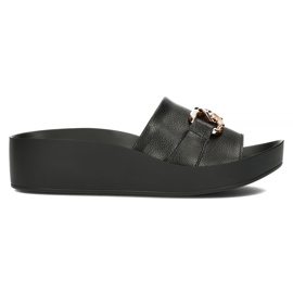Læder hjemmesko Filippo DK3590 / 22 Bk sort