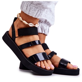 Duftende gummisandaler med velcro ZAXY HH285285 Sort