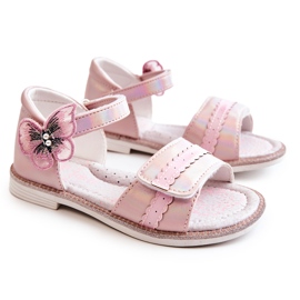 PJ2 Børnesandaler med en sommerfugl Pink Nicoll lyserød