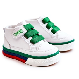 PA1 Høj-top børnesneakers hvid og grøn Baxter ['hvid', 'grøn']