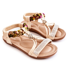 Slip-on sandaler til børn Beige Sammi gylden
