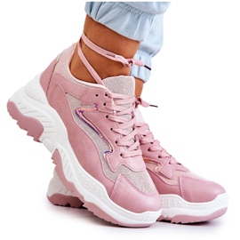 Pink Chunky Shiny Pink Canadia sneakers til kvinder lyserød